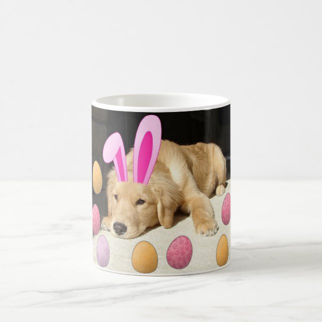 Caneca De Café Retriever de Ouro do felz pascoa (Centro)
