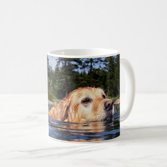 Caneca De Café Retriever Ouro (Frente Esquerda)