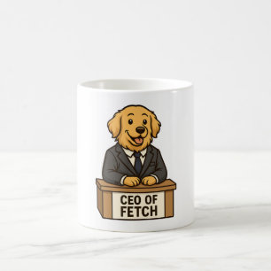 Caneca De Café Retriever Ouro engraçado em um design de um Cachor