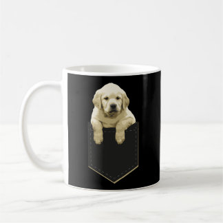 Caneca De Café Retriever ouro No Bolso T Camisa Cachorro De Vaca 