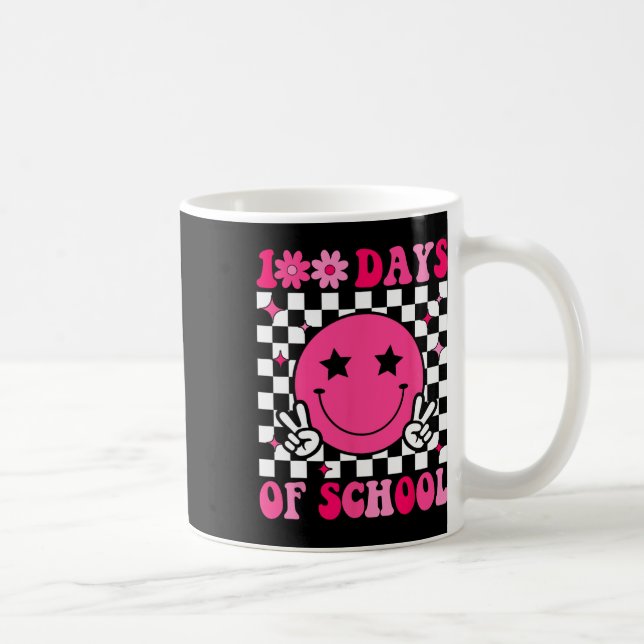 Caneca De Café Retrô 100 Dias De Professores De Crianças Escolare (Direita)