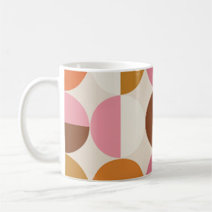 Caneca De Café Retro 60s - estilo 70s com sol hippie arco-íris