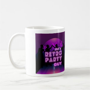 Caneca De Café Retro 80s Disco Dance Party Neon Purple Funky