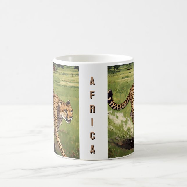 Caneca De Café Retro África Chita Cênica (Centro)