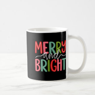 Caneca De Café Retro Alegre e Brilhante Natal Feriado Natal Famíl