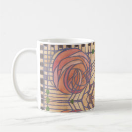 Caneca De Café Retro art nouveau estilo Mackintosh design