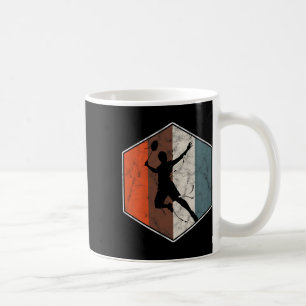 Caneca De Café Retro Badminton Tênis Player Vintage Sports