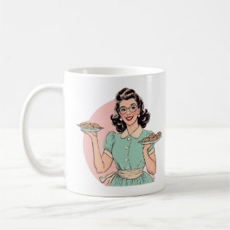 Caneca De Café Retro Baker Lady Mug