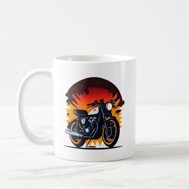 Caneca De Café Retro Biker (Esquerda)