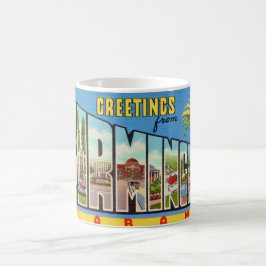 Caneca De Café Retro Birmingham AL Greeting Mug