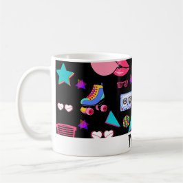 Caneca De Café Retro black 80s Costume Vibrant culture pop