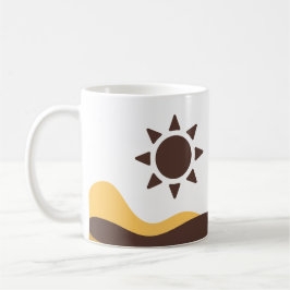 Caneca De Café Retro Boho Sun