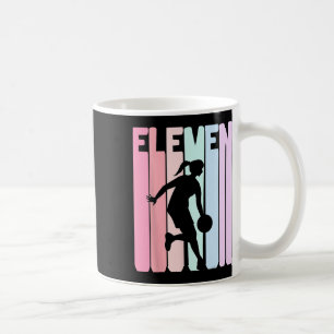Caneca De Café Retro Bysketbyll Player de 11 anos de idade para 1