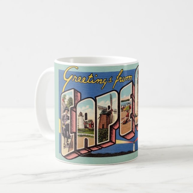 Caneca de café Retro Cape Cod (Frente Esquerda)