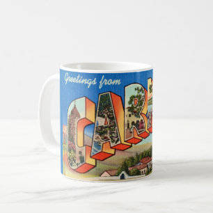Caneca De Café Retro Carmel California Greeting Mug
