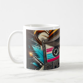 Caneca De Café Retro Cassette Mug - Vintage Music Design