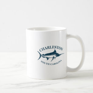Caneca De Café Retro Charleston South Carolina Vintage Fish Bo