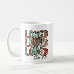 Caneca De Café Retro Christian Cross Loved John 3:16