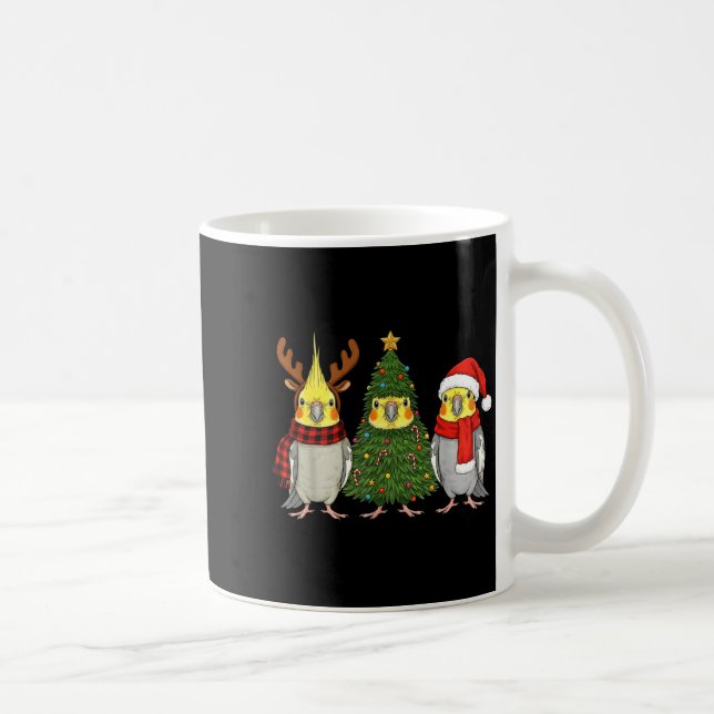 Caneca De Café Retro Christmas Atiel Parrot Santa Reindeer  (Direita)
