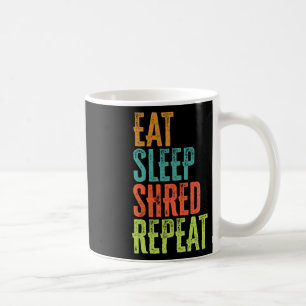 Caneca De Café Retro Comer Sono Repetidamente Surfar Snowboard