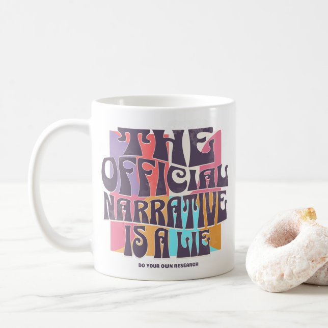 Caneca De Café Retro Conspiracy Theory (Com Donut)