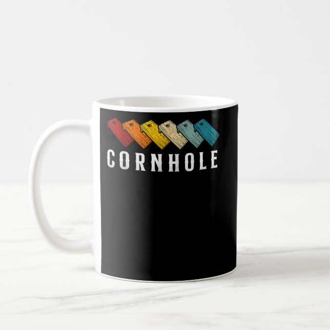 Caneca De Café Retro Cornhole Team Bean Bag Player (Esquerda)