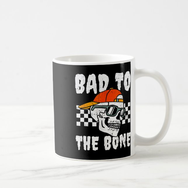 Caneca De Café Retro D Para A Figurança De Halloween Do Crânio En (Direita)