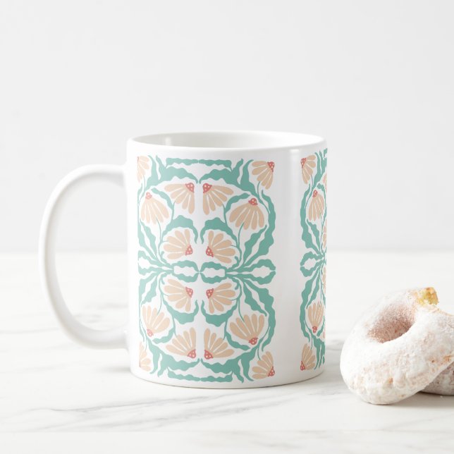 Caneca De Café Retro Daisies Birth Flower April (Com Donut)