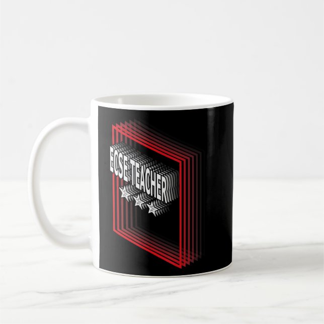 Caneca De Café Retro de Apreciação de Cargo do Professor ECSE (Esquerda)