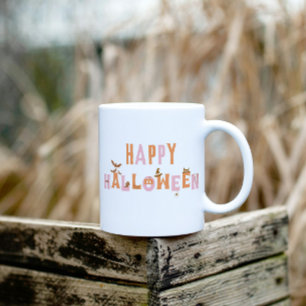 Caneca De Café Retro de Feliz Halloween de Bonito Diversão