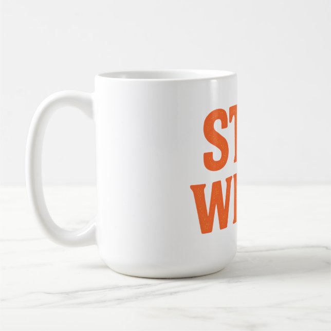 Caneca De Café Retro Disturbado Fique Estranho (Esquerda)