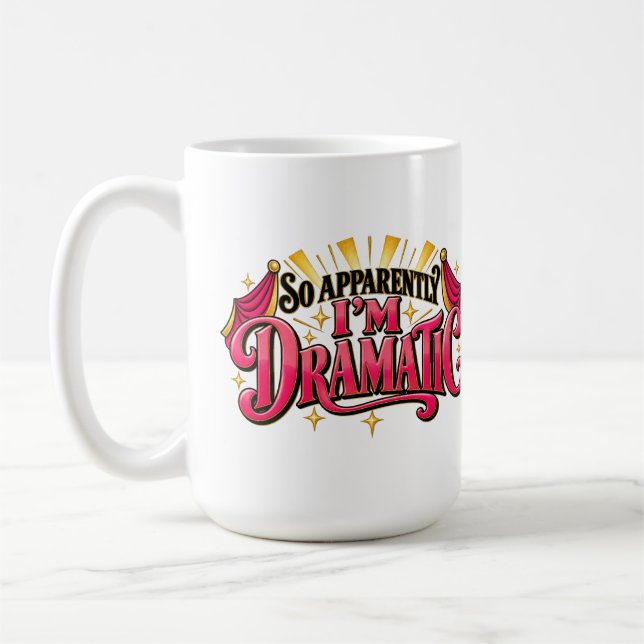 Caneca de Café Retrô Divertida e Dramática (Esquerda)