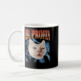 Caneca De Café Retro Divertido Ibuprofeno Gato Gatinho Meme Gráfi