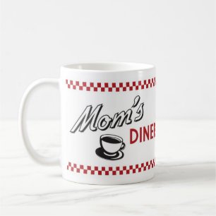 Caneca de café retro do comensal - caneca de caf
