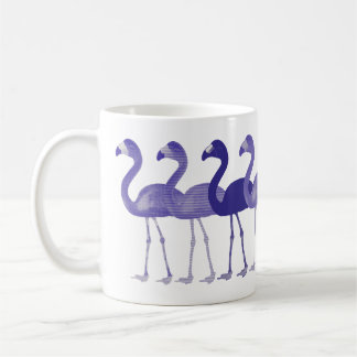 Caneca de café retro do vintage dos flamingos