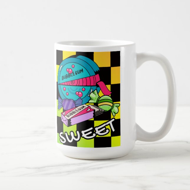 Caneca De Café Retro Doce Como Doce (Direita)