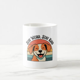 Caneca De Café Retro Dog Stay Kind White Coffee Mug