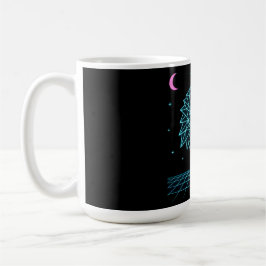 Caneca De Café Retro Eagle Synthwave - Neon Flying Predator