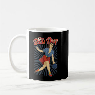 Caneca De Café Retro Engraçado Mulheres Dez Boliches De Pino Vão
