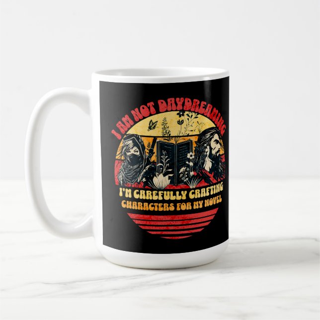 Caneca De Café Retro Engraçado Não Autor Sonhador (Esquerda)