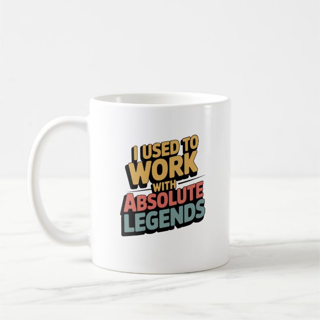 Caneca De Café Retro Engraçado Que Eu Trabalhava Com Legenda (Esquerda)