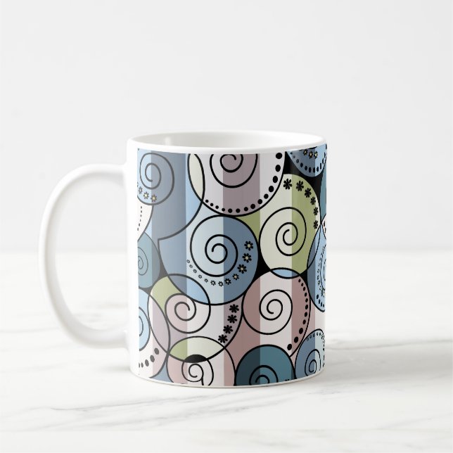 Caneca De Café Retro, espiral (Esquerda)