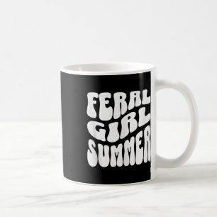 Caneca De Café Retro Feral Girl Summer Groovy Mãe Tia Mulheres Ad