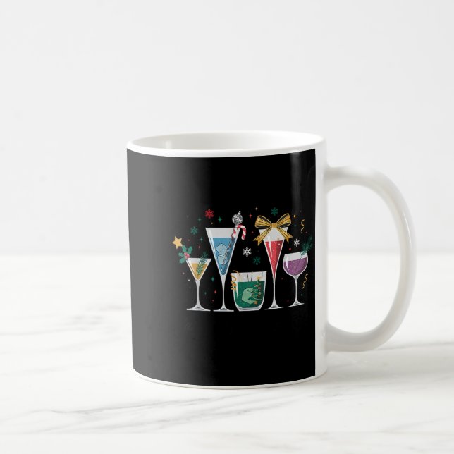 Caneca De Café Retro Funny Santa's Little Helper Martini Merry Ch (Direita)