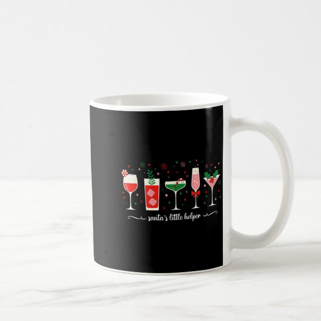 Caneca De Café Retro Funny Santa's Little Helper Martini Merry Ch (Direita)