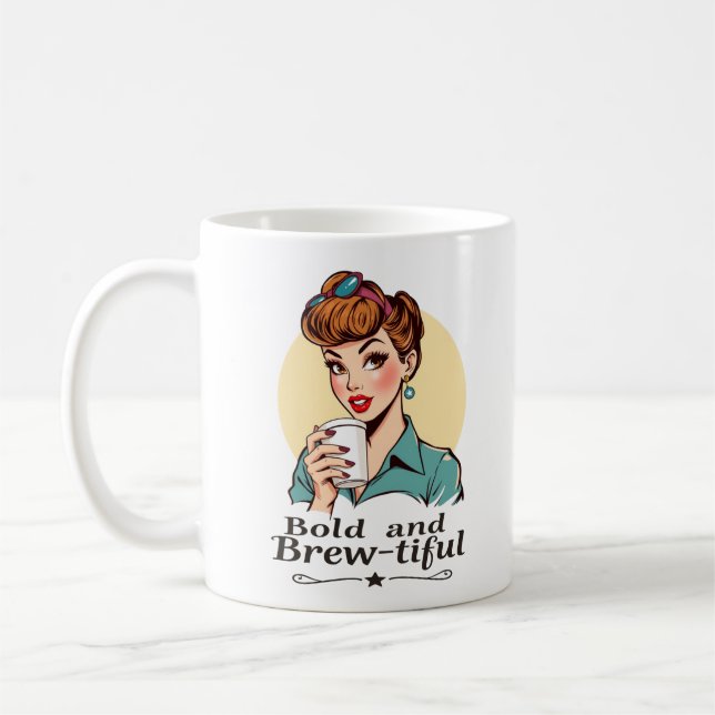 Caneca De Café Retro Glamoroso Bold e Brew (Esquerda)