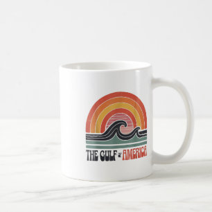 Caneca De Café Retro Golfo Da América Dos Eua Golfo Do México Ou 