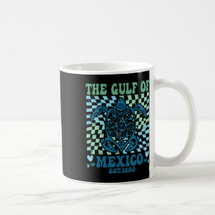 Caneca De Café Retro Golfo Do México Est 1550 Tartaruga Praia Cam