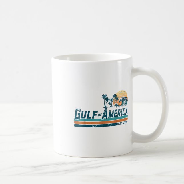 Caneca De Café Retro Golfo Dos EUA América Est 2025  (Direita)