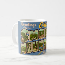 Caneca De Café Retro Grandes Montanhas Fumos